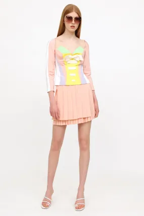 Pink Vintage SS 1992 Pleated Mini Skirt