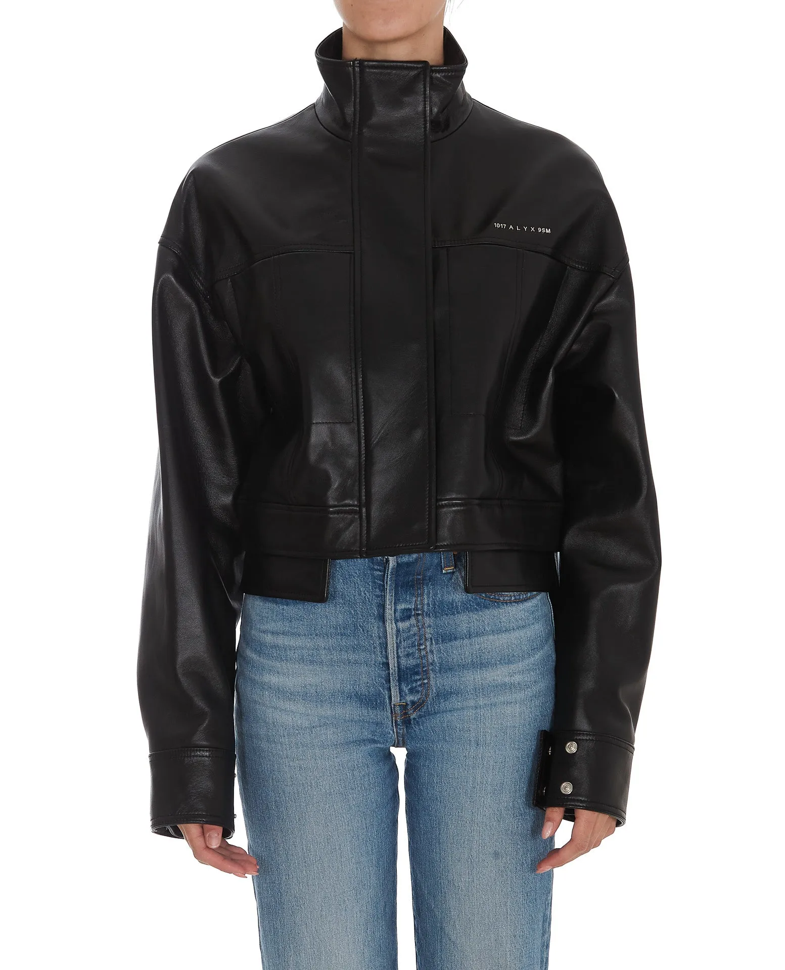 1017 ALYX 9SM Aviator Cropped Leather Jacket