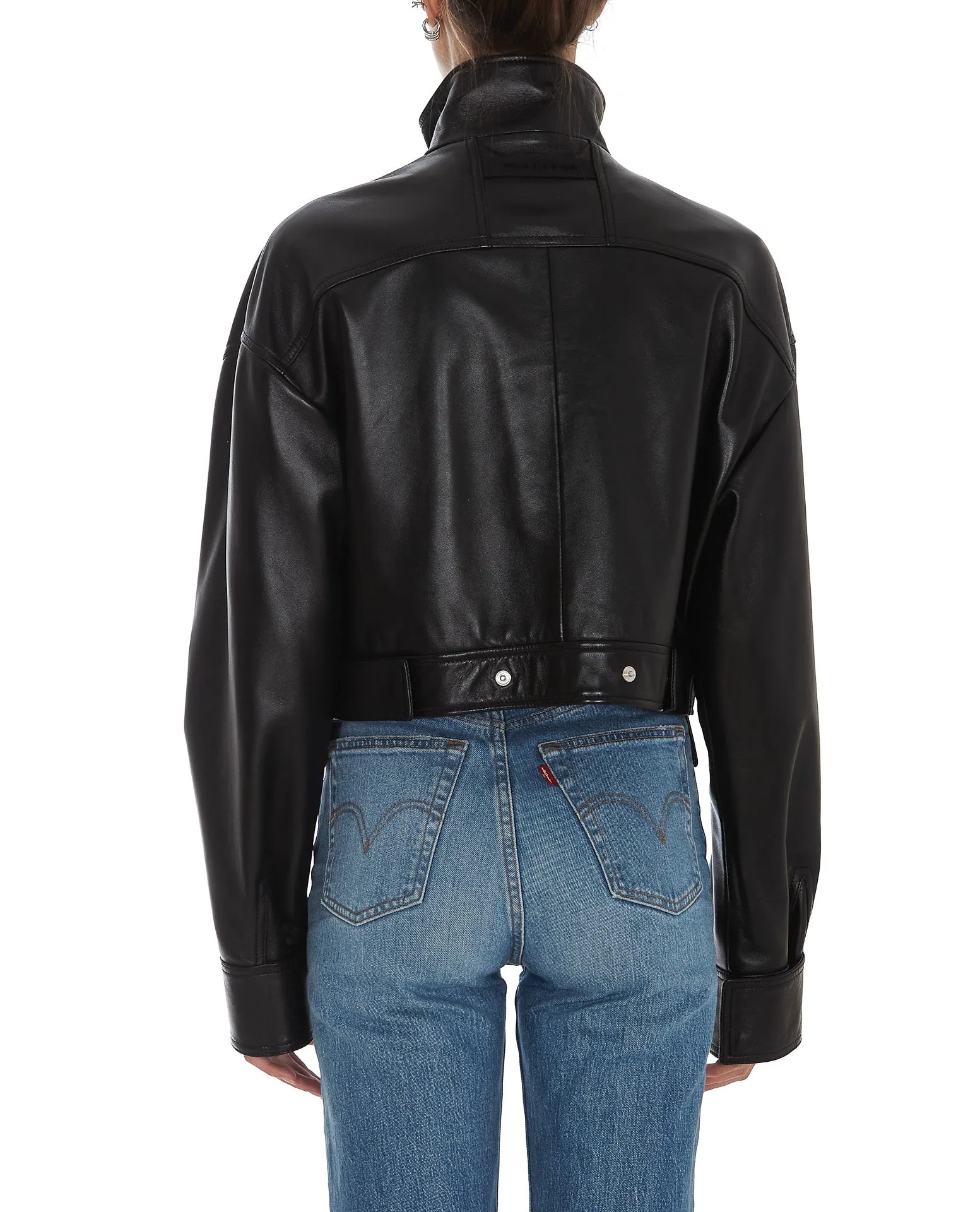 1017 ALYX 9SM Aviator Cropped Leather Jacket