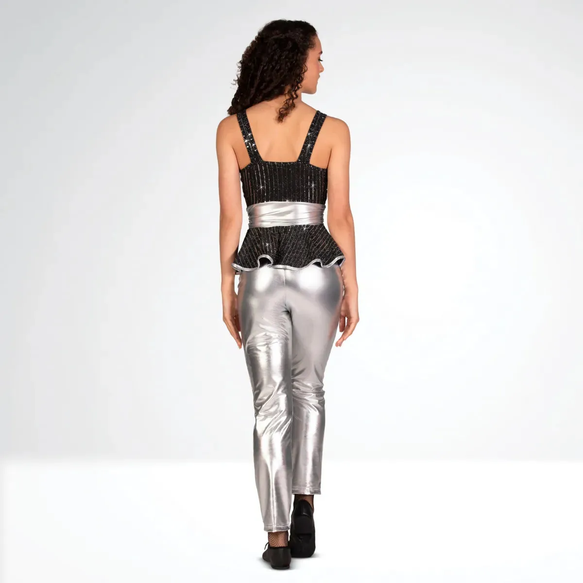 1st Position Metallic Peplum Leotard with Separate Matching Trousers