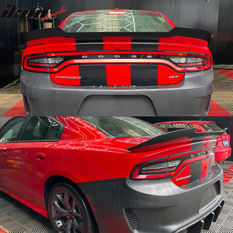 2015-2023 Dodge Charger SRT Style Painted Rear Trunk Spoiler Lip ABS