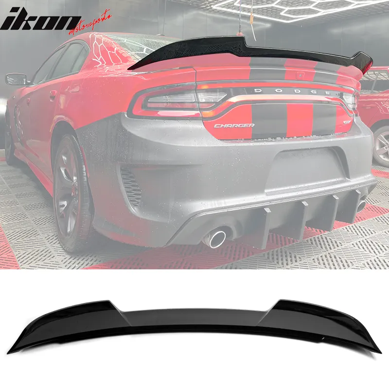 2015-2023 Dodge Charger SRT Style Painted Rear Trunk Spoiler Lip ABS