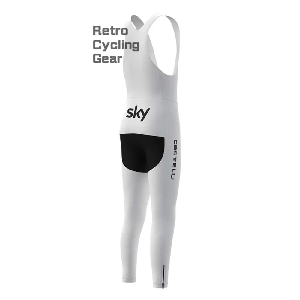 2017 white sky Retro Bib Cycling Pants