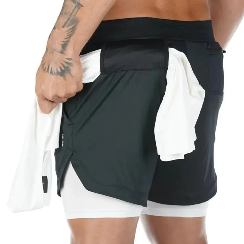 2024 Summer Men's 2-in-1 Quick Dry Running Shorts