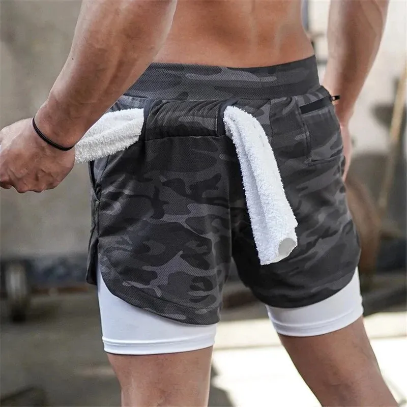 2024 Summer Men's 2-in-1 Quick Dry Running Shorts