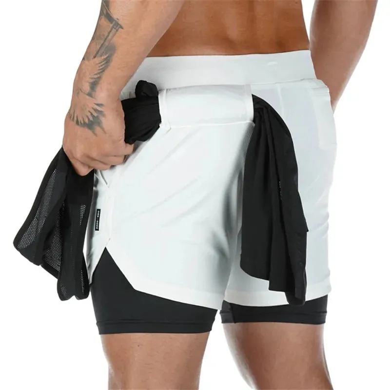 2024 Summer Men's 2-in-1 Quick Dry Running Shorts