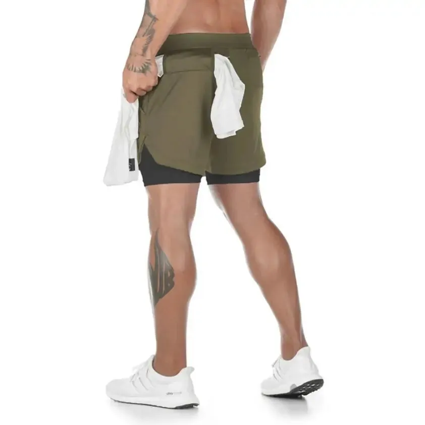 2024 Summer Men's 2-in-1 Quick Dry Running Shorts