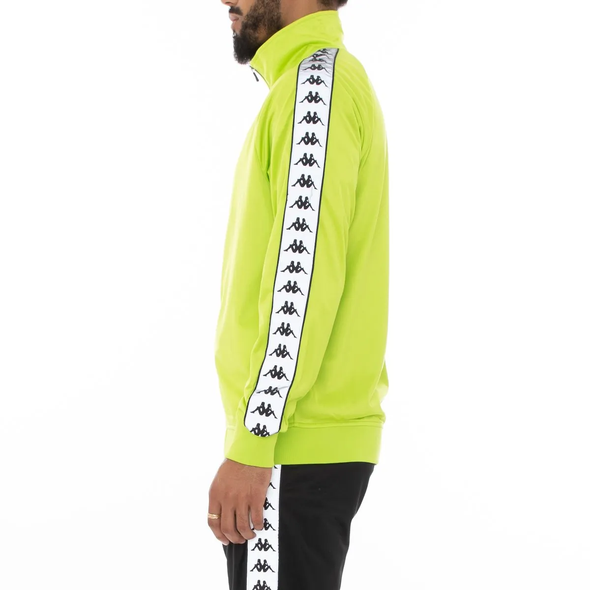 222 Banda Joseph Reflective Track Jacket - Green Lime