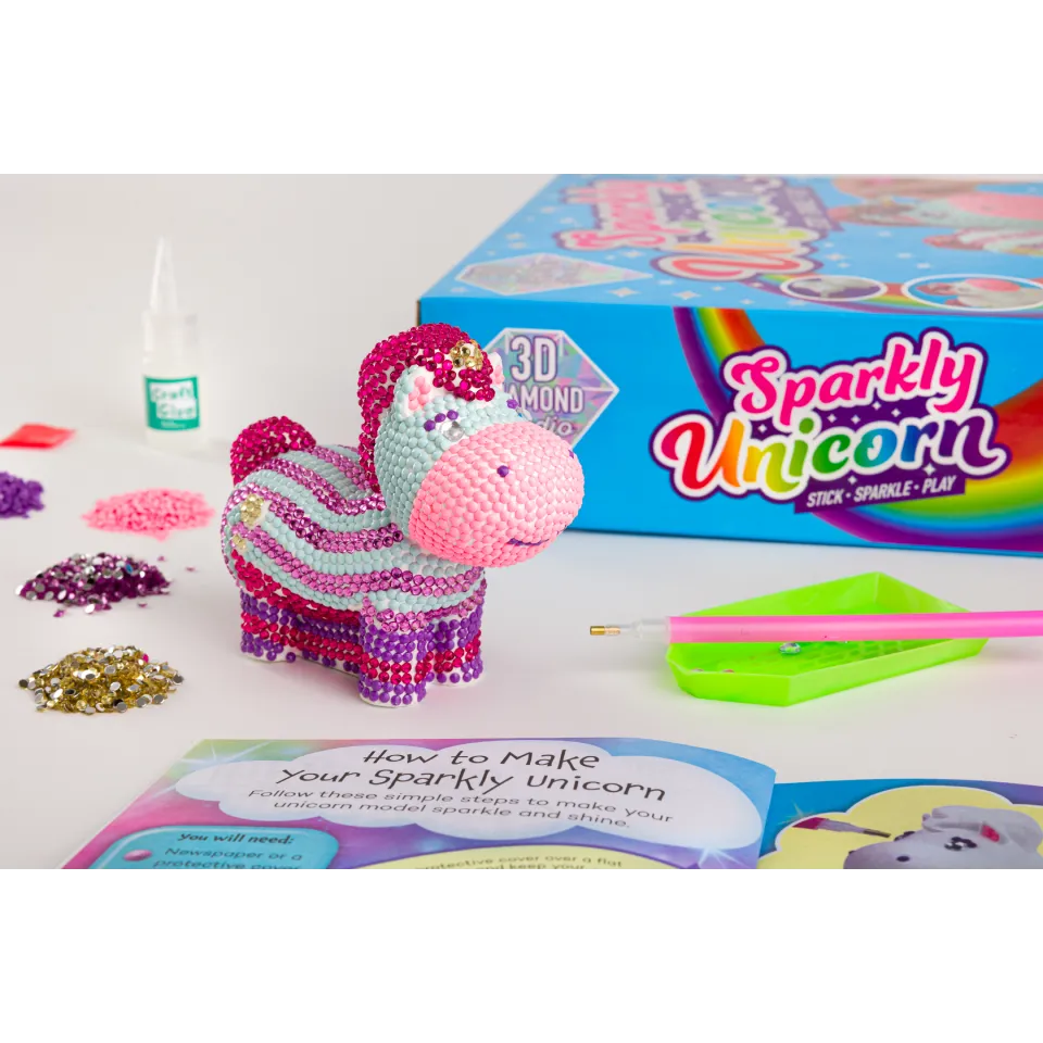 3D Diamond Studio Sparkly Unicorn