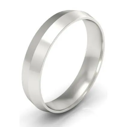 4mm Knife Edge Wedding Ring in 18k