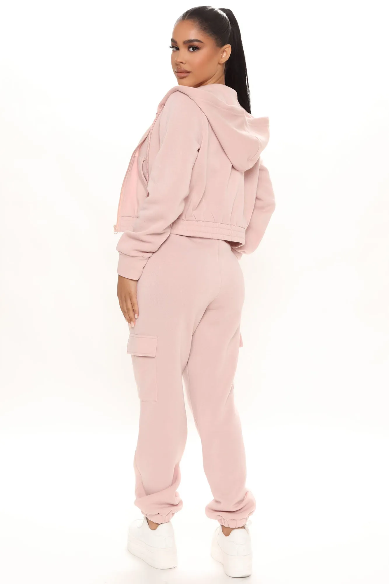 About Time 3 Piece Jogger Set - Rose