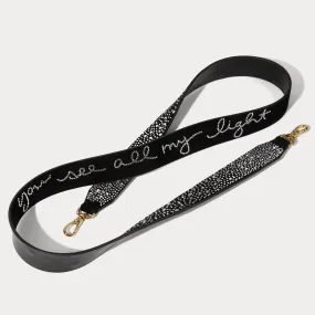 Alanis Rhinestone Strap Only - Black/Gold