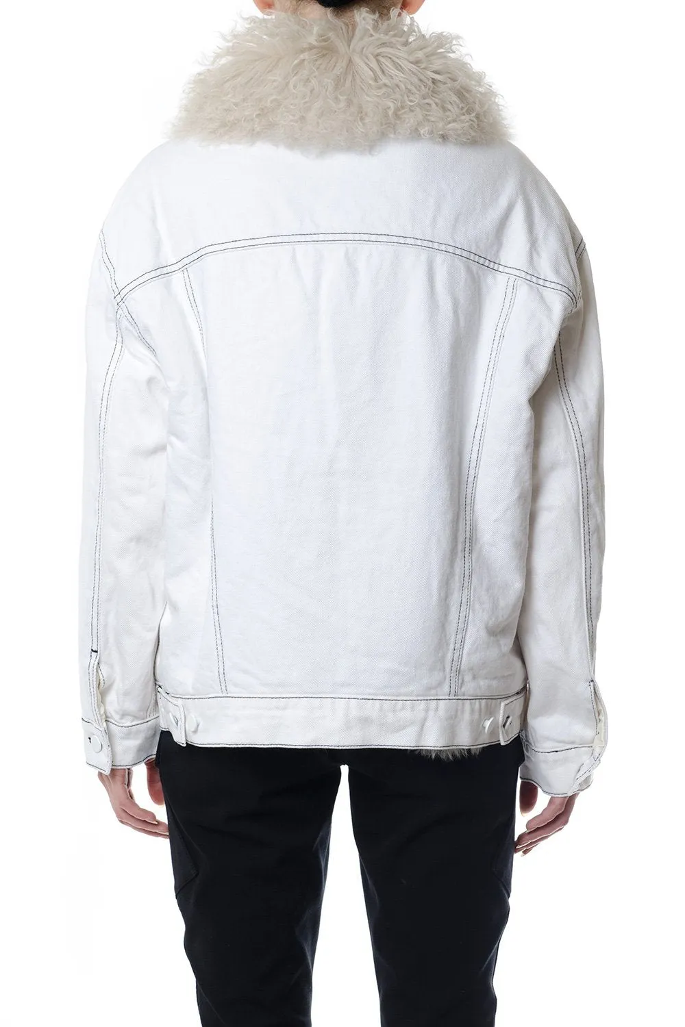 Alexander Wang Boyfriend Denim Shearling Jacket