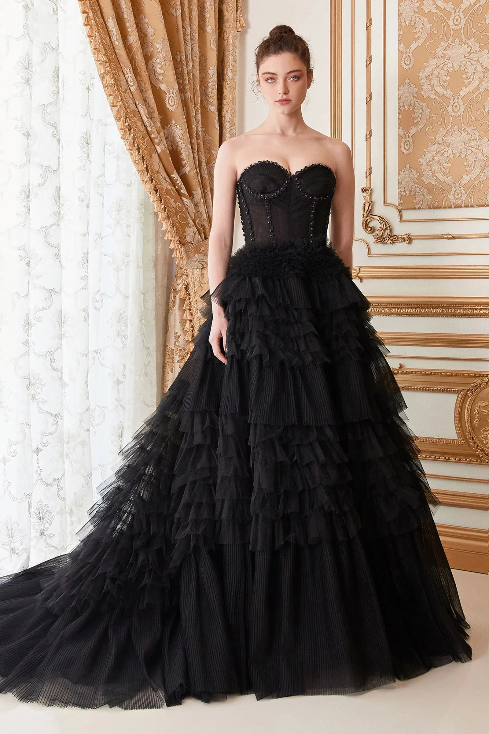 Andrea & Leo - A1017 - Corset Princessa Tulle Ruffle Ball Gown