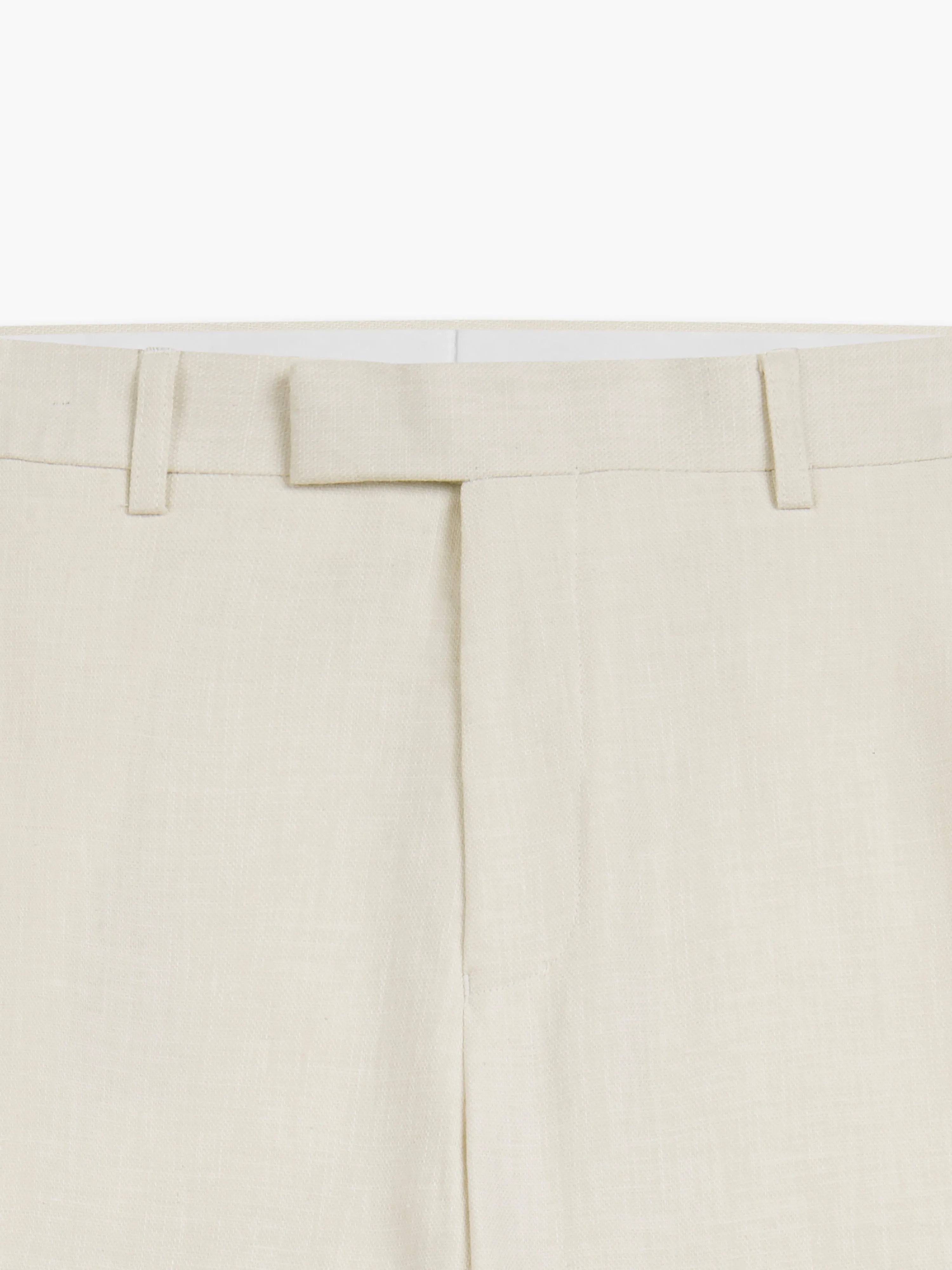 Archer Linen-Blend Slim Ecru Suit Trouser