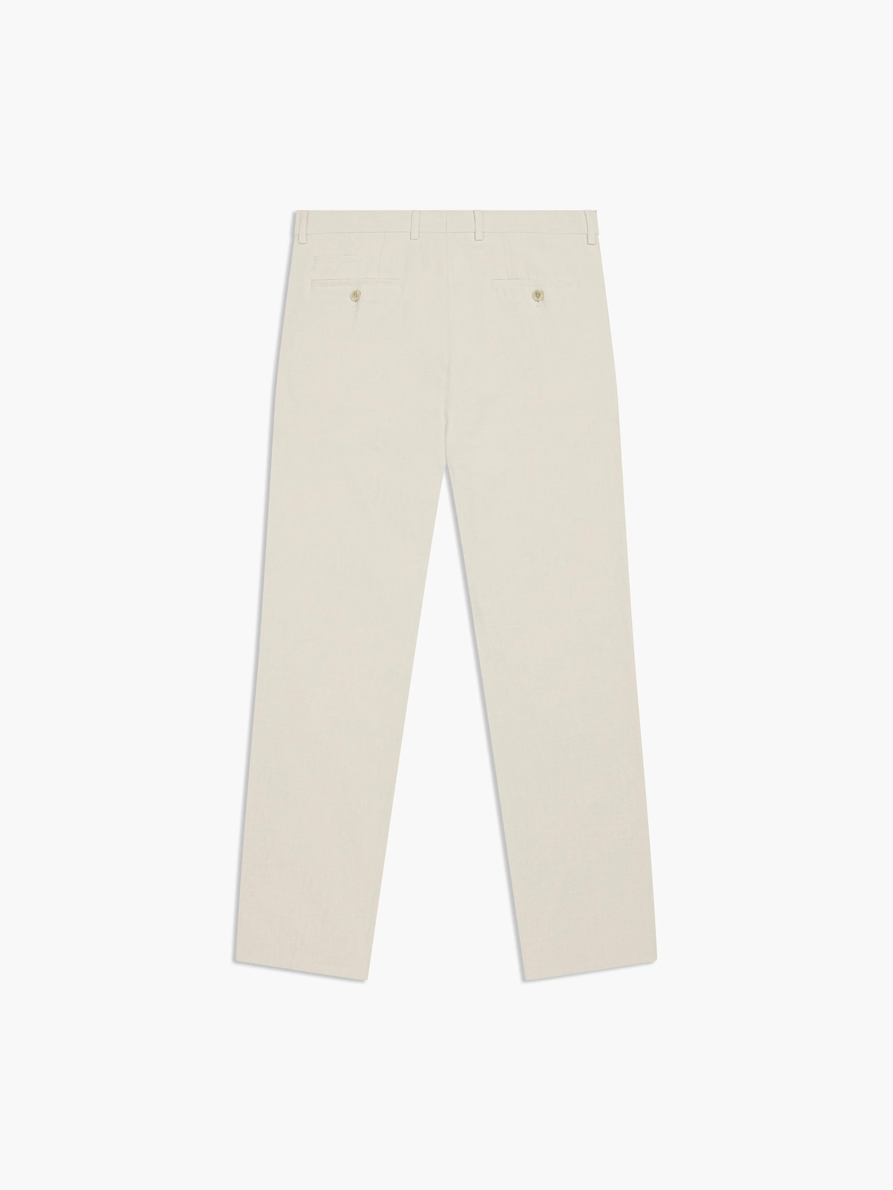 Archer Linen-Blend Slim Ecru Suit Trouser