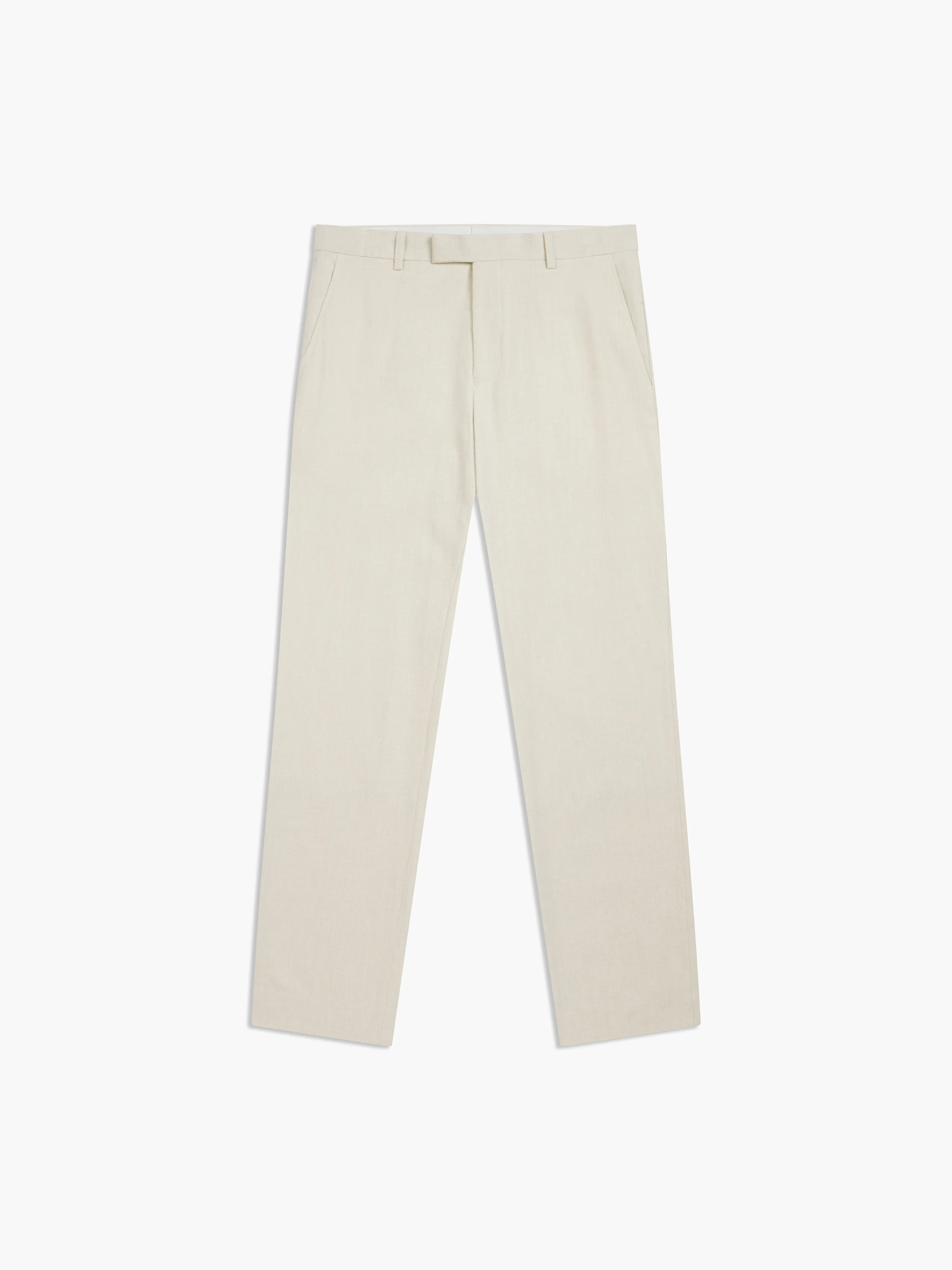 Archer Linen-Blend Slim Ecru Suit Trouser