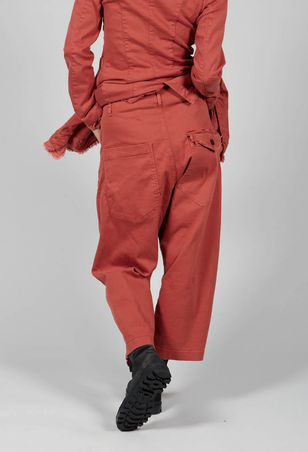 Balloon Fit Trousers in Picante