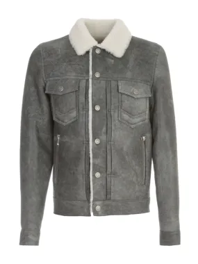 Balmain Shearling Detailed Biker Jacket