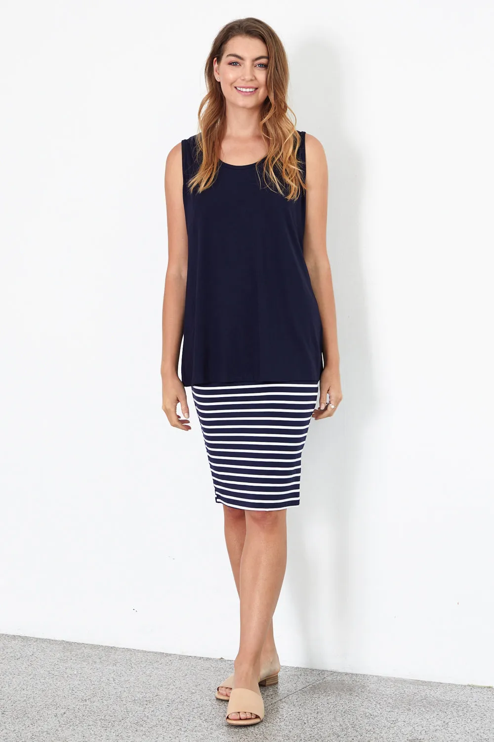 Bamboo Tank Top - Navy