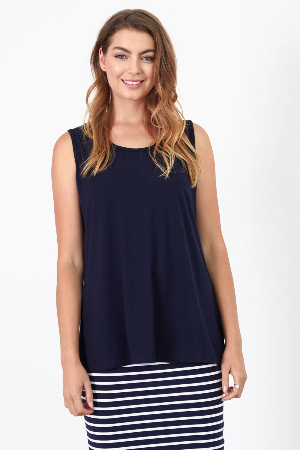 Bamboo Tank Top - Navy