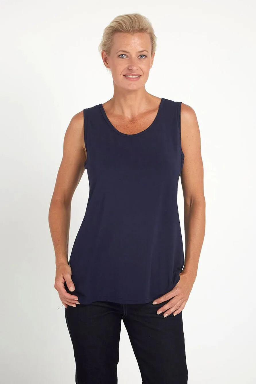 Bamboo Tank Top - Navy