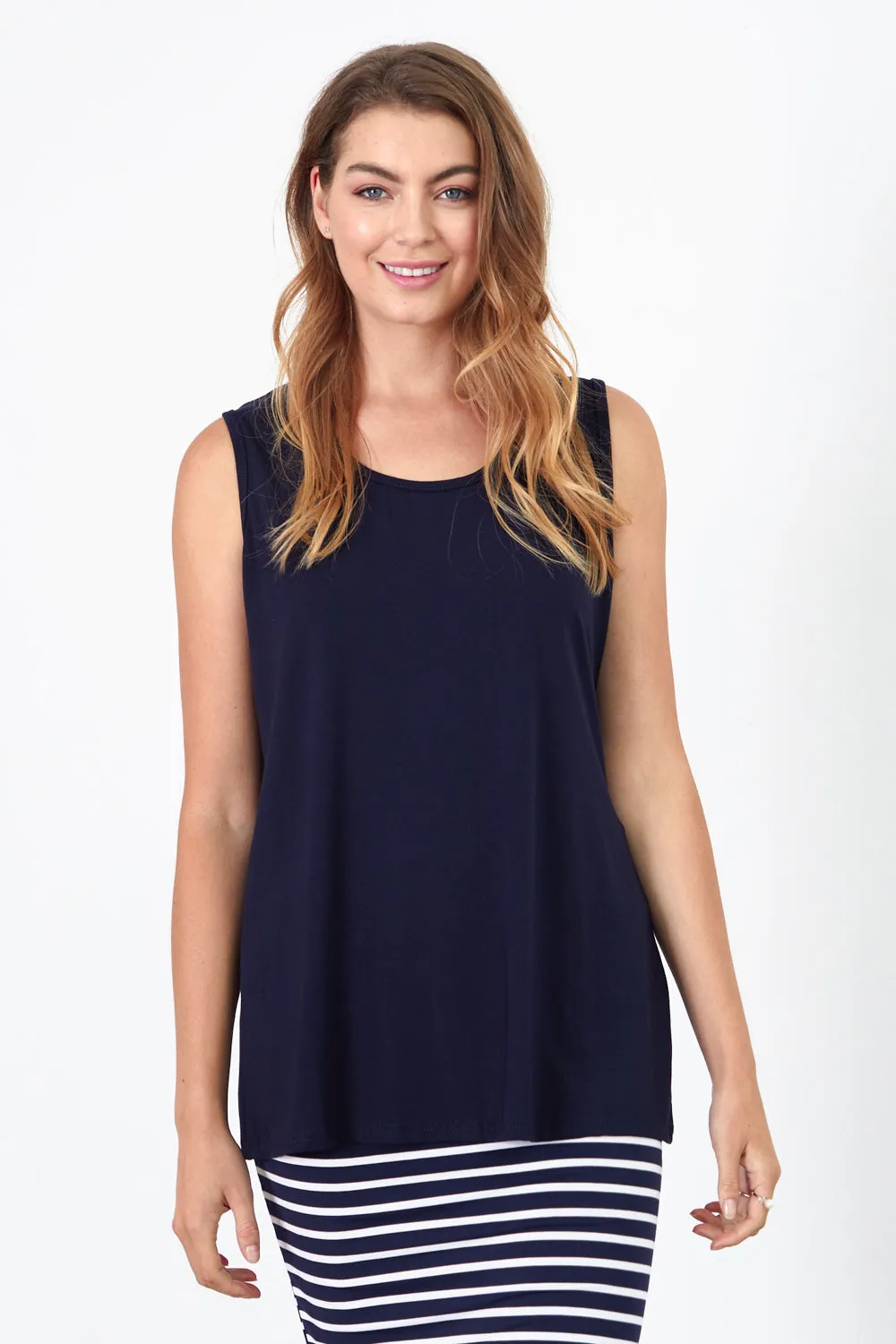 Bamboo Tank Top - Navy