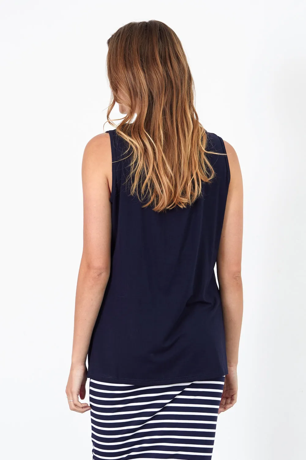 Bamboo Tank Top - Navy