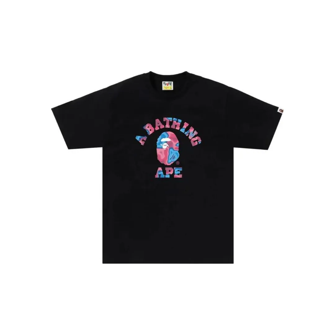 BAPE Liquid Camo College Tee 'Black / Pink' (2024)