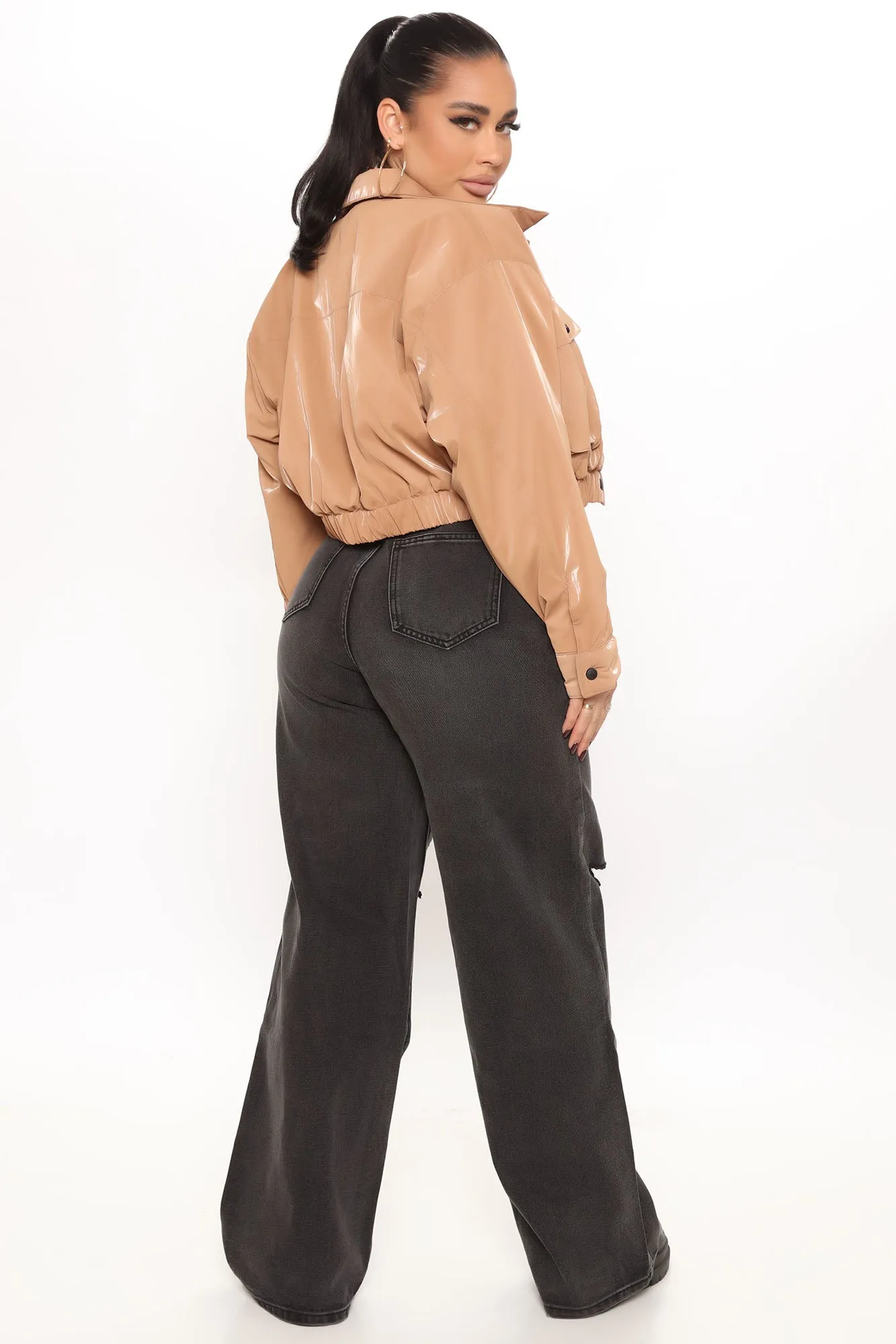 Beat You To It Cropped Jacket - Mocha