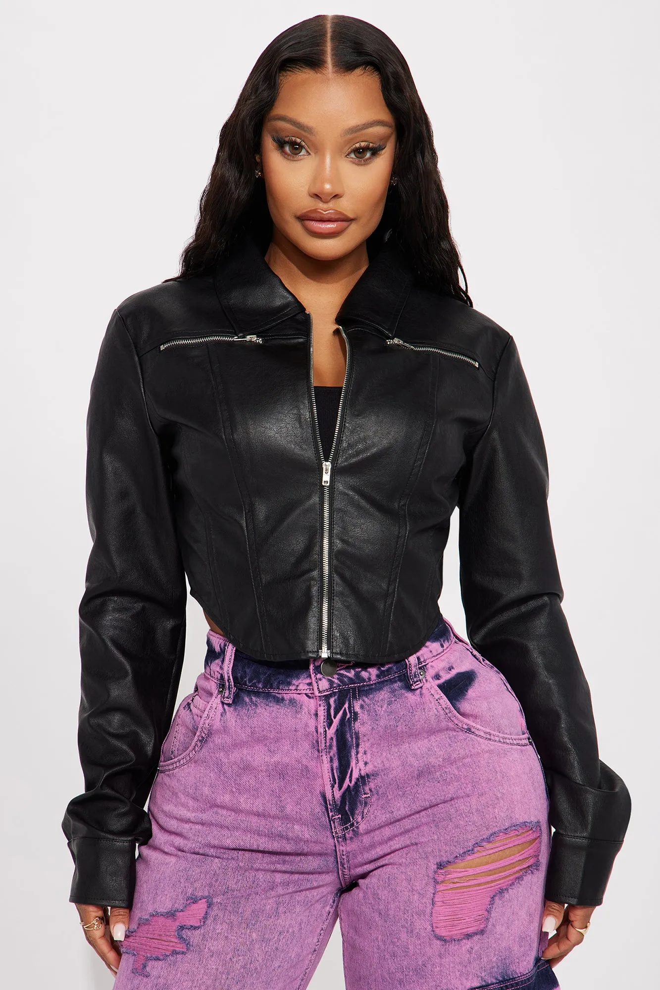 Better Than You Know Faux Leather Jacket - Black