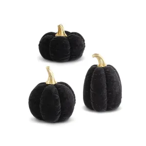 Black & Gold Velvet Pumpkins