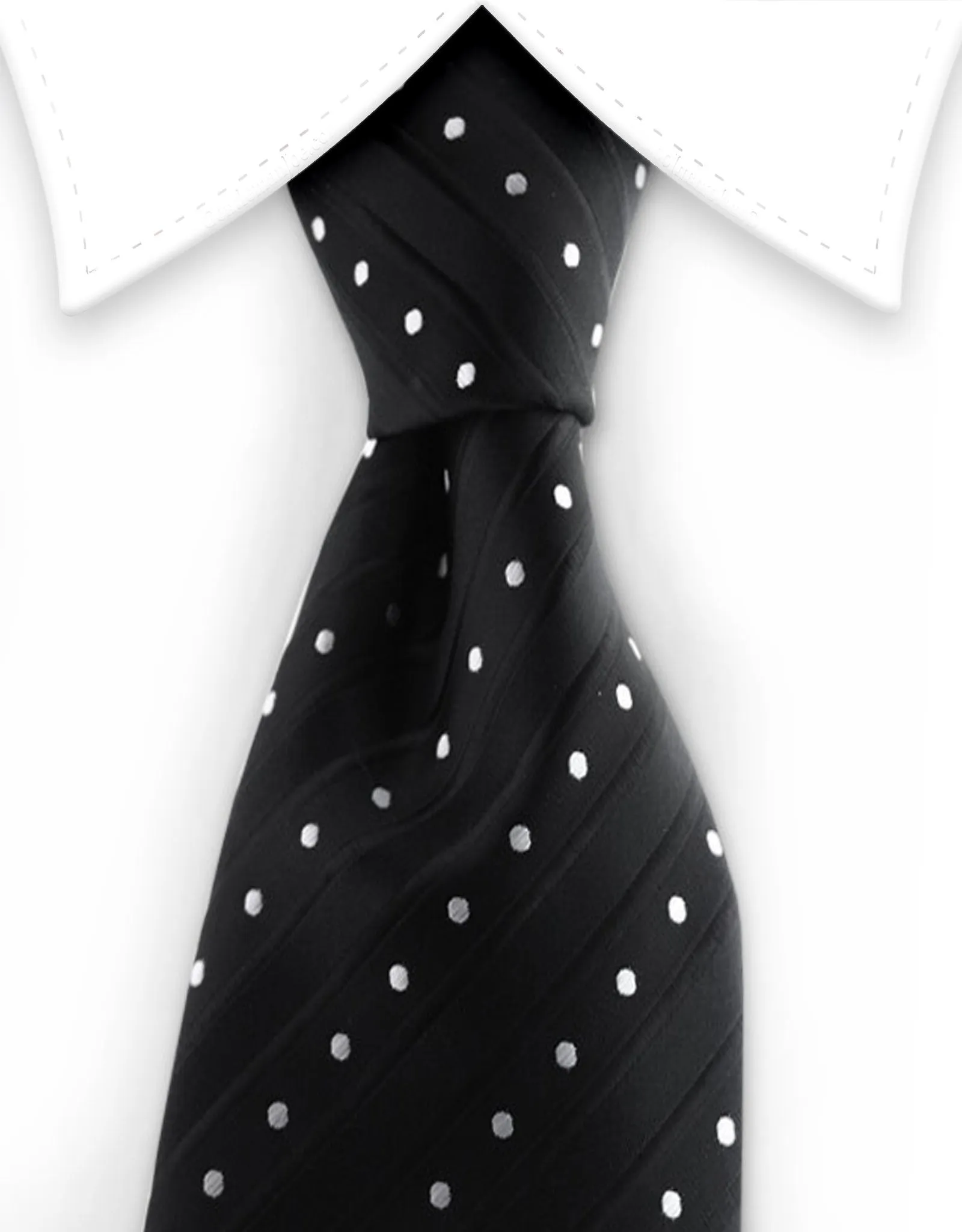 Black and White Polka Dot Necktie