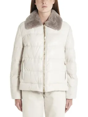 Brunello Cucinelli Fur Trim Down Jacket