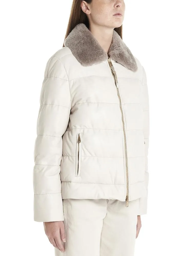 Brunello Cucinelli Fur Trim Down Jacket