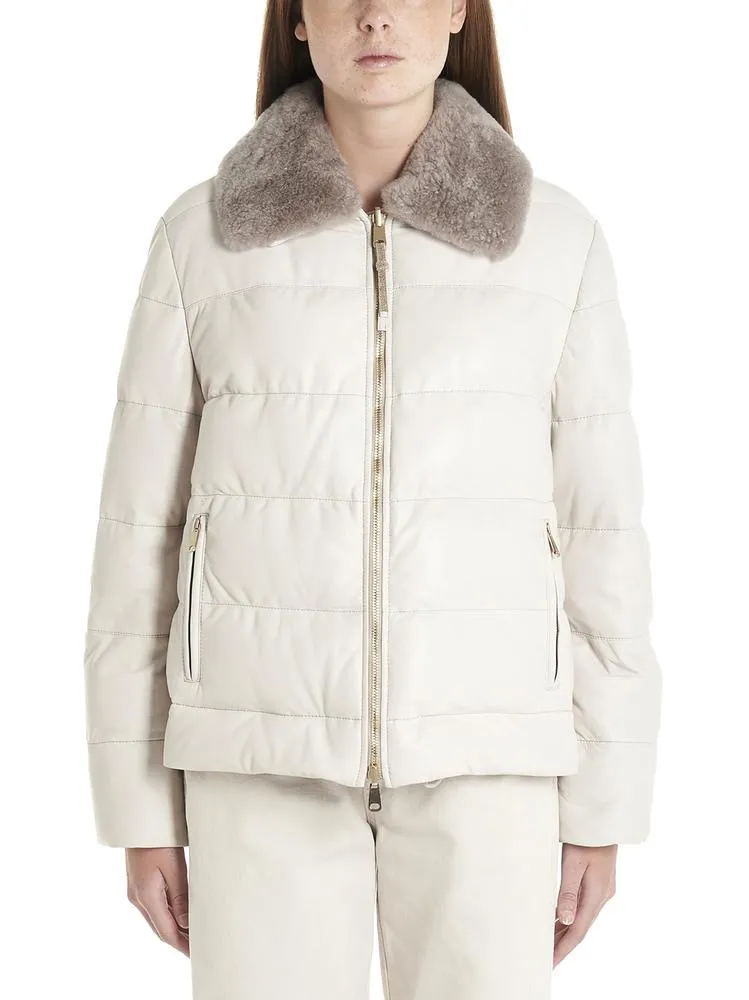 Brunello Cucinelli Fur Trim Down Jacket