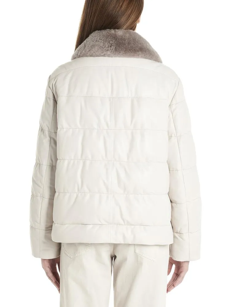 Brunello Cucinelli Fur Trim Down Jacket