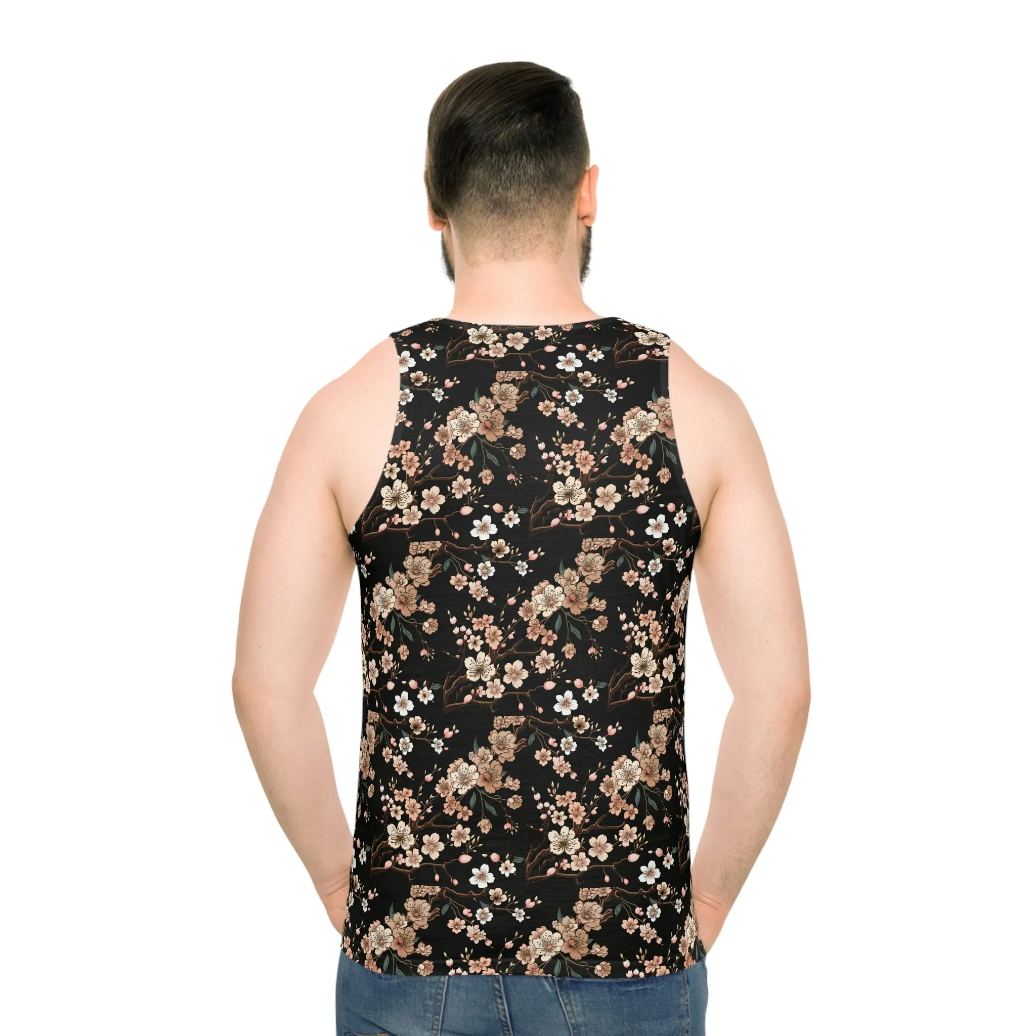 Business Dinosaur Cherry Blossom Tank Top #1