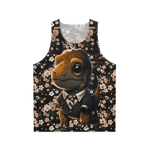 Business Dinosaur Cherry Blossom Tank Top #2