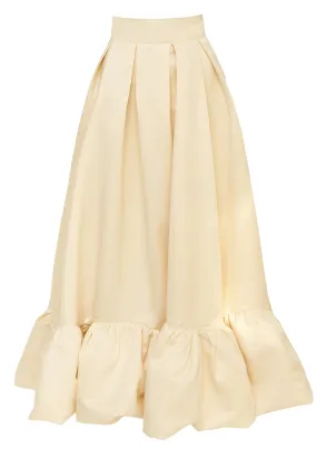 Butter Flounced Wrap Satin Maxi Skirt