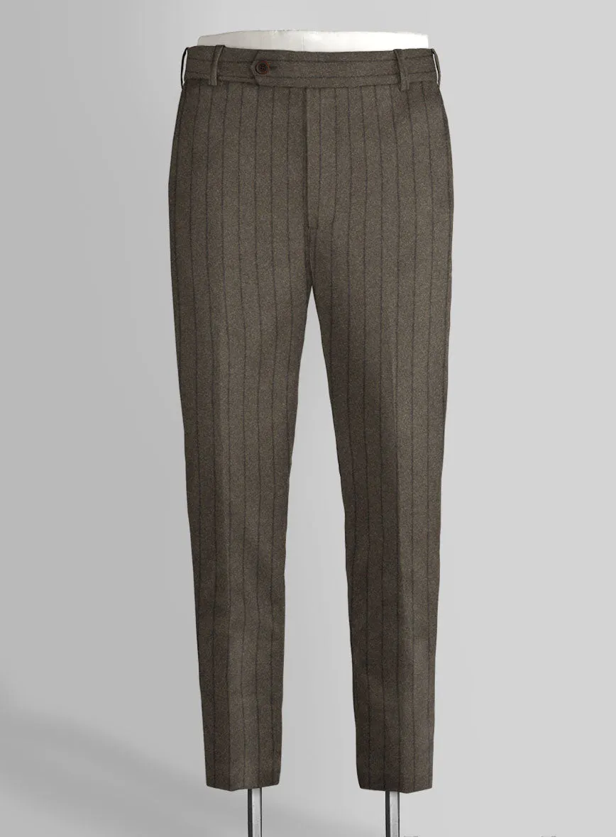 Caccioppoli Posa Dark Brown Wool Pants