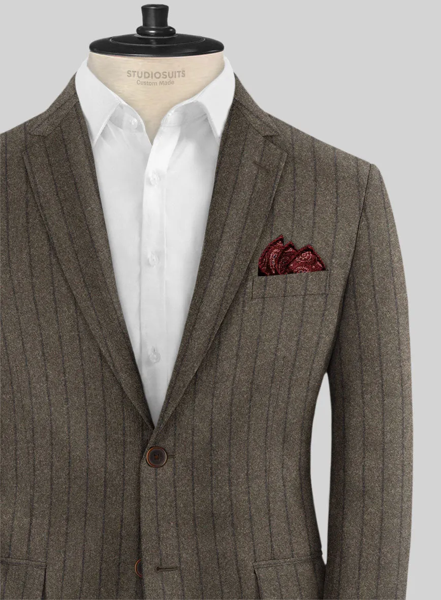 Caccioppoli Posa Dark Brown Wool Suit