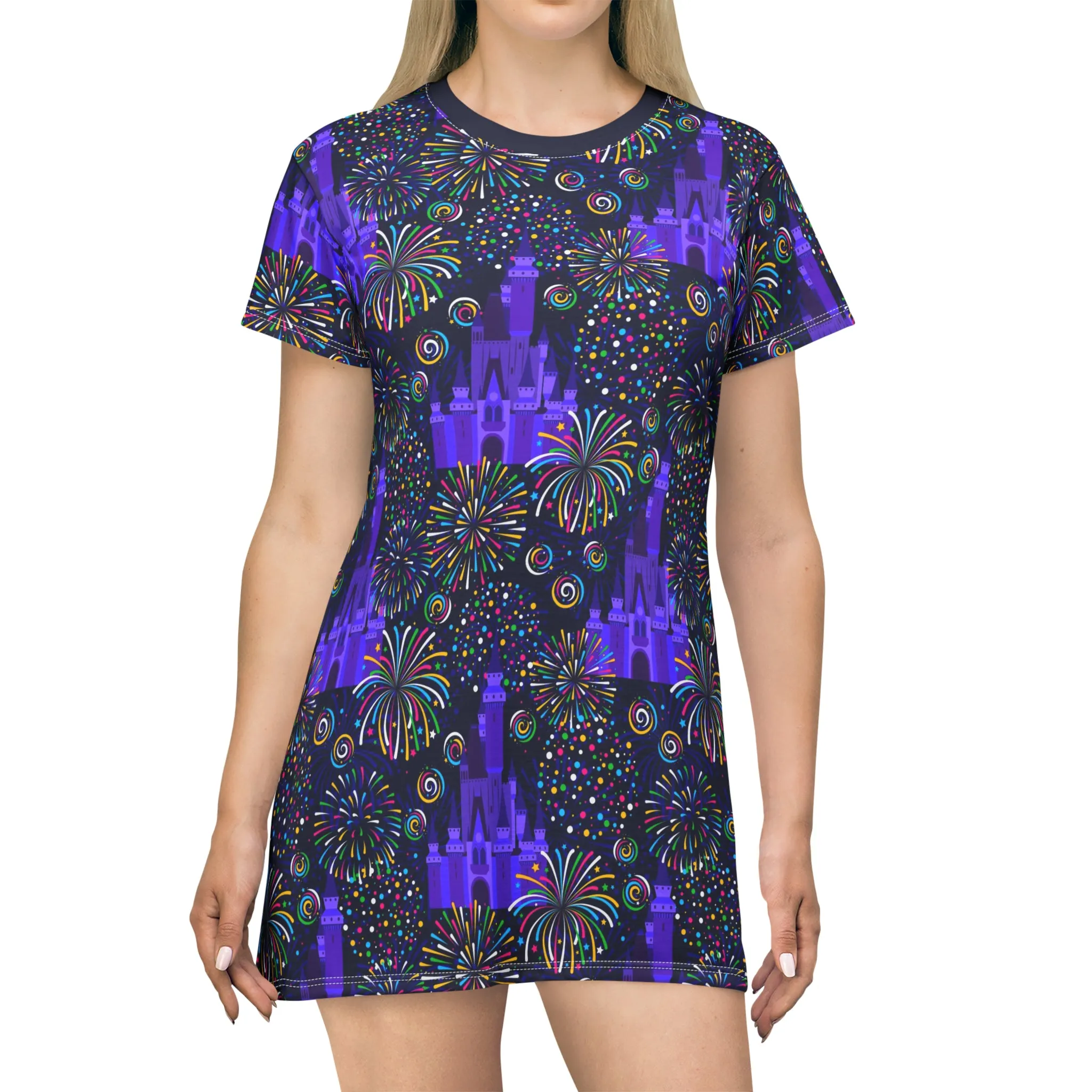 Castle Fireworks T-Shirt Dress