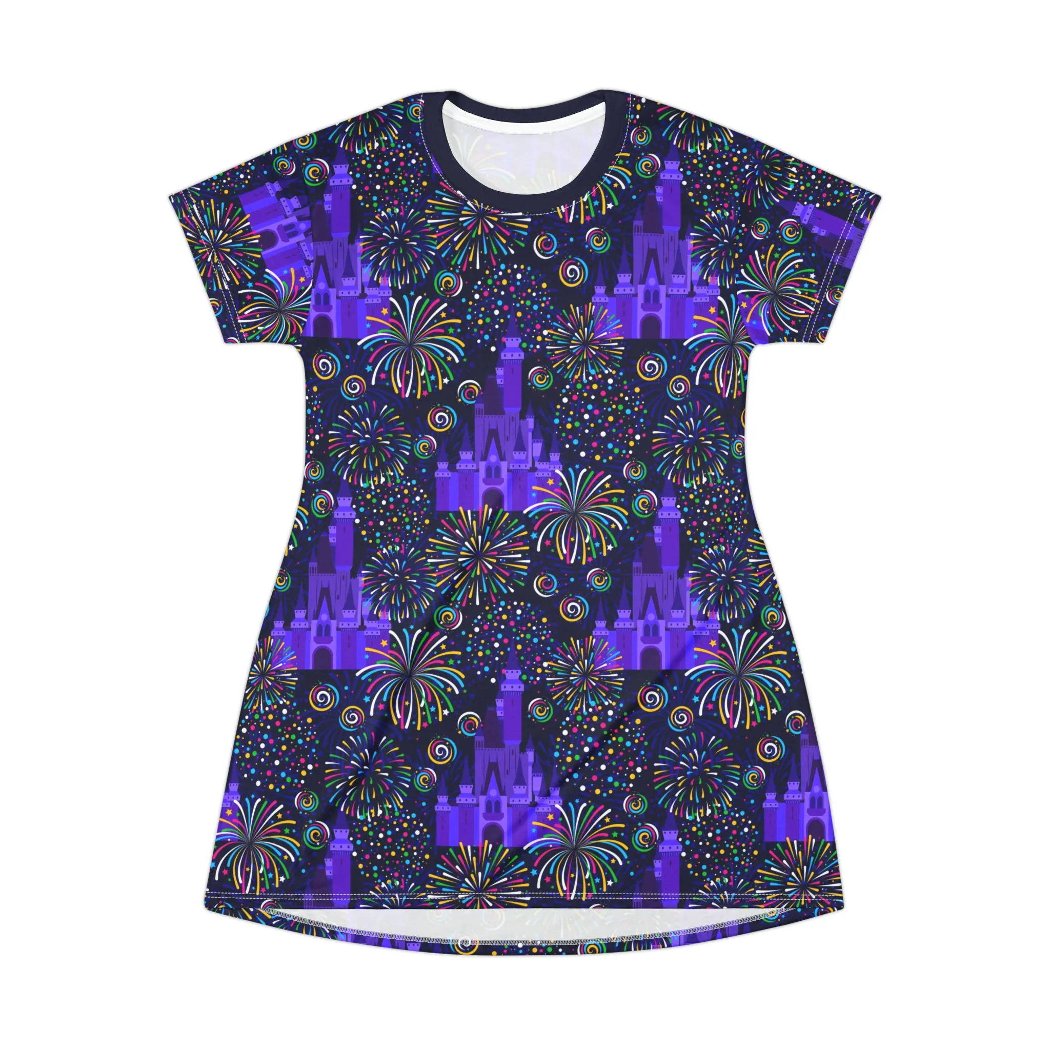 Castle Fireworks T-Shirt Dress