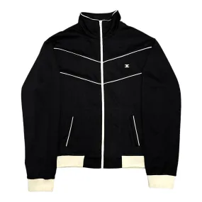 Celine Small Logo Track Jacket Black Cream Pre-Owned