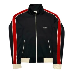 Celine Track Jacket Black Red Cream Pre-Owned