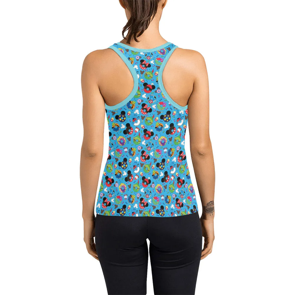 Character Donuts Women's Racerback Tank Top