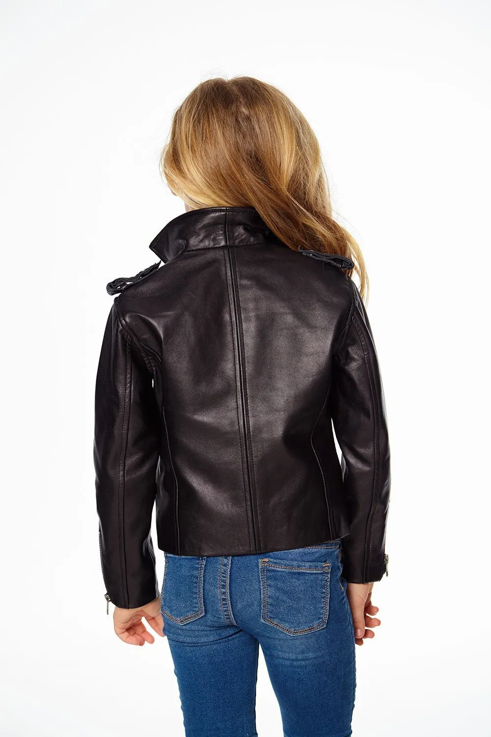 Chaser Kids Matte Vegan Leather Moto Jacket w/Zippers