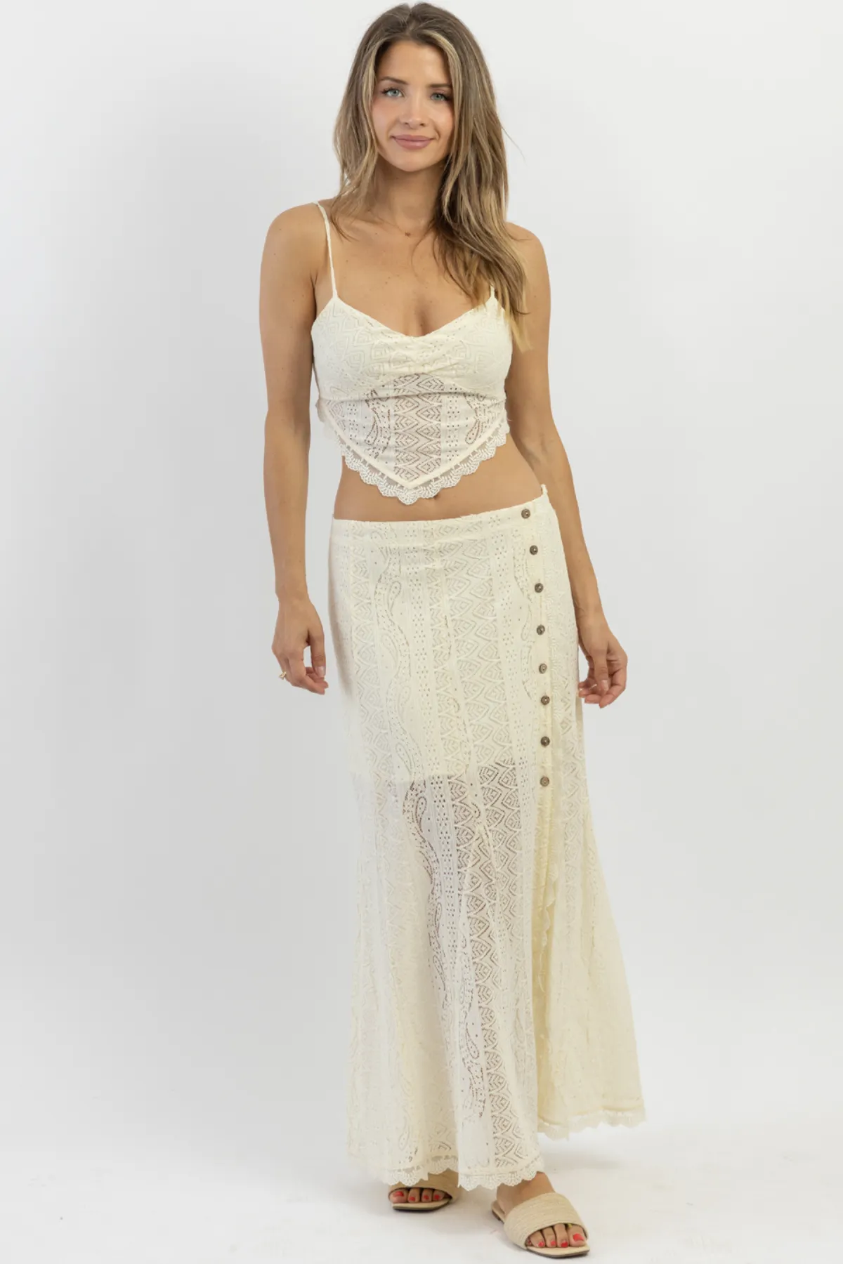 CHATEAU EYELET MIDI SKIRT SET *BACK IN STOCK*