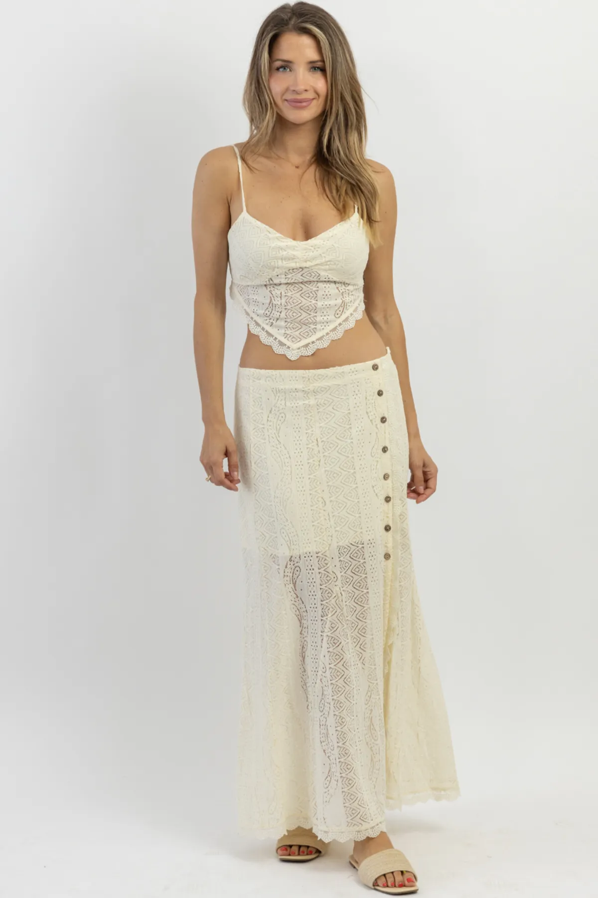 CHATEAU EYELET MIDI SKIRT SET *BACK IN STOCK*